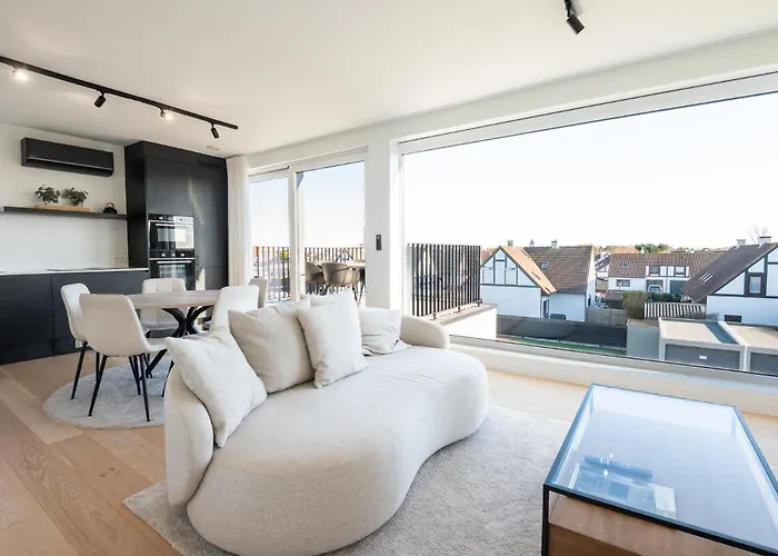 Apartment Stylish In With Pool And Garage De Haan